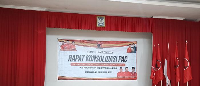 PDI Perjuangan Kabupaten Bandung Gelar Rapat Konsolidasi PAC dalam Rangka Pendidikan Politik dan Penjaringan