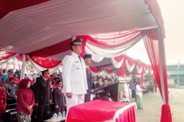 Peringatan HUT RI ke-81 di Kecamatan Pamengpeuk Berlangsung Khidmat dan Meriah